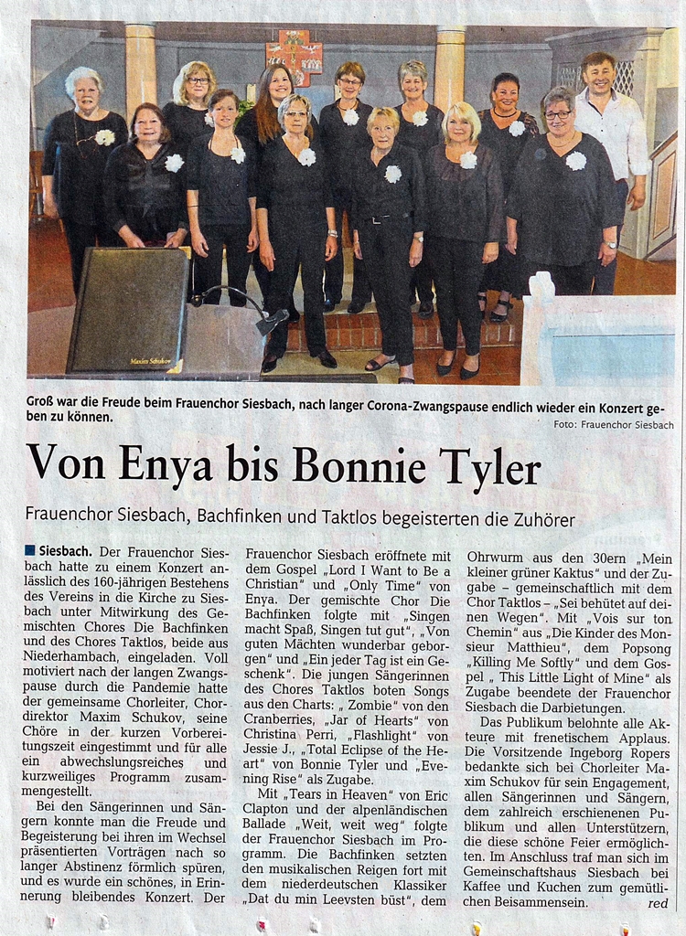 Freundschaftssingen MGV/Frauenchor Siesbach