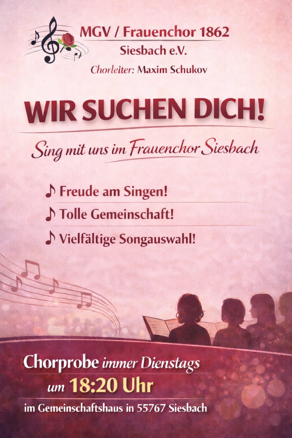 MGV/Frauenchor Siesbach sucht neue Mitglieder